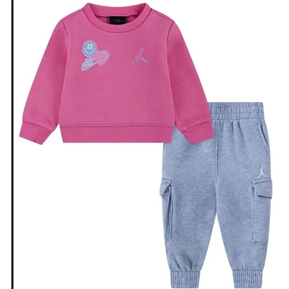 NIKE JORDAN JUMPMAN | toddler fleece glitter logo sweatsuit 2pc. Set | 2T